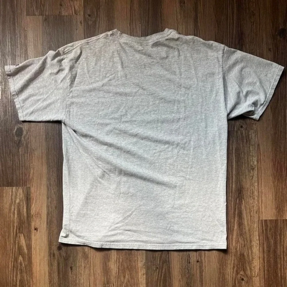 Champion Ath Dept City Rec League Lion Graphic T-Shirt Gray Mens Large Y2K - Picture 2 of 2